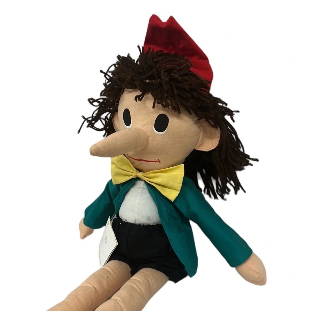 Vintage Pinocchio 31” Plush Collectible Stuffed Doll Museum of Fine Arts Boston